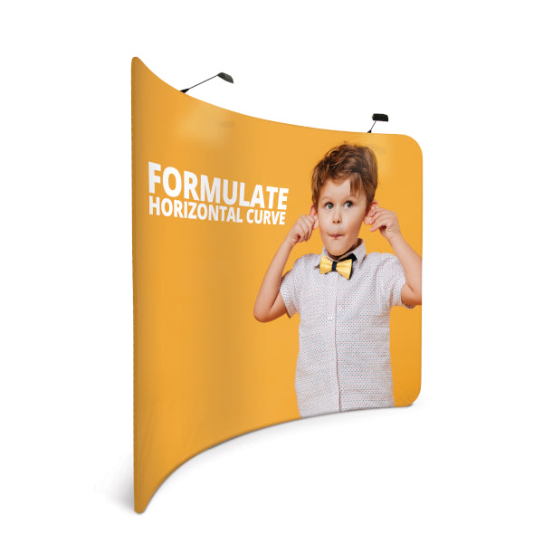 Formulate Horizontal Curve Backwall Tension Fabric Stand