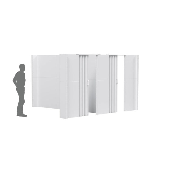 EverPanel 10'6" x 12'6" x 7' T-Shaped Wall Kit + doors