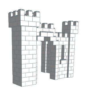 Castle - Small L-Shaped - 9 x 6 x 8 Ft