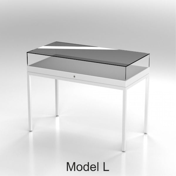 EXCEL Line T, Model L Display Case (150cm wide, 15cm Glass Hood)