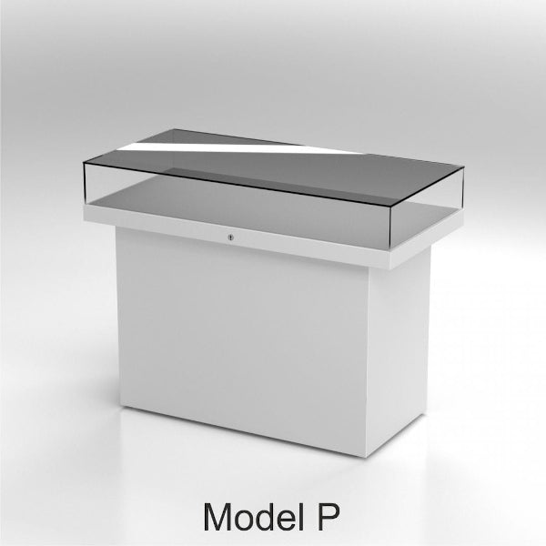 EXCEL Line T, Model P Display Case with Passive Climate Control (120cm wide, 15cm Glass Hood)