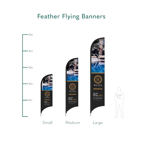 Small Feather Flying Banner