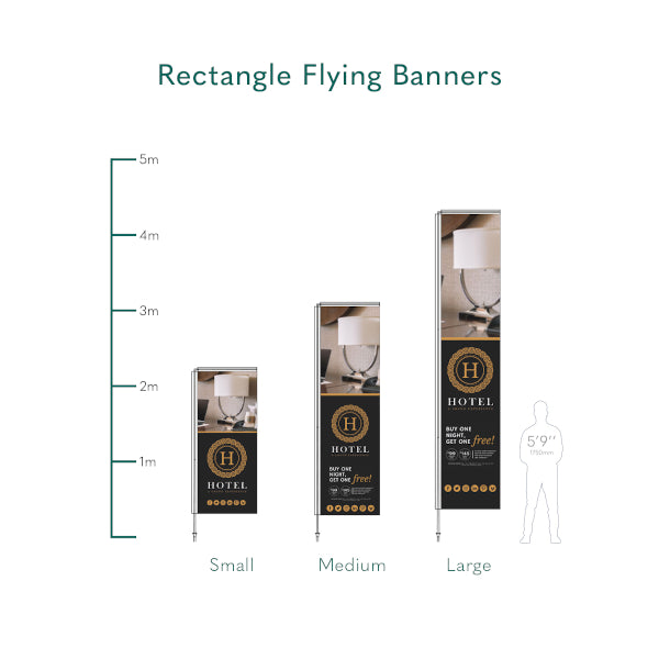 Large Rectangular Flying Banner