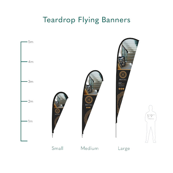 Large Teardrop Flying Banner