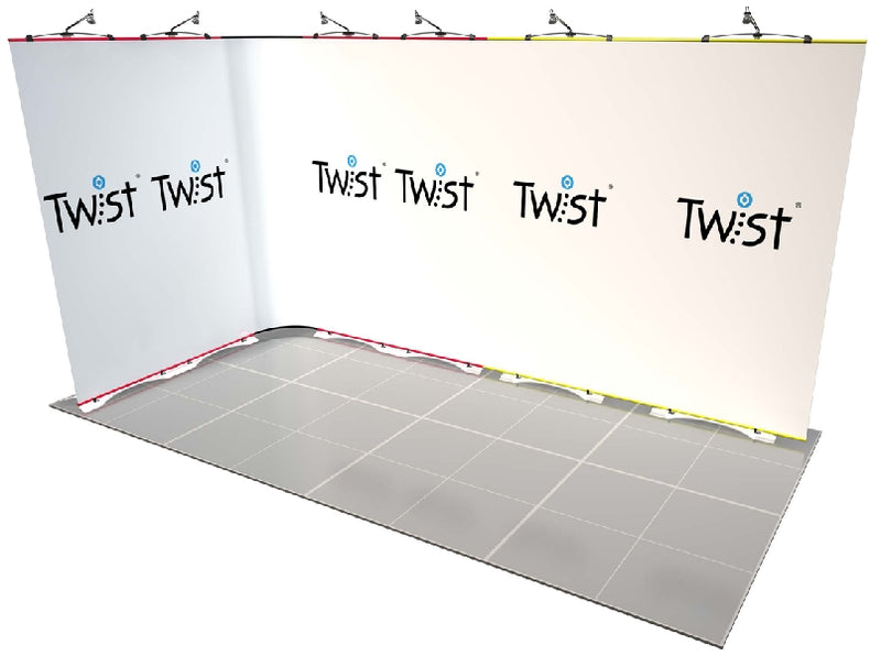 Twist Modular Exhibition L Shaped Kit - 4m x 2m